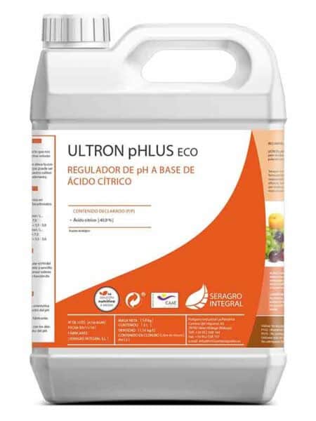 Ultron pHlus ECO, ácido cítrico para bajar el pH del agua de riego